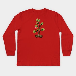 Browns Christmas Tree Kids Long Sleeve T-Shirt